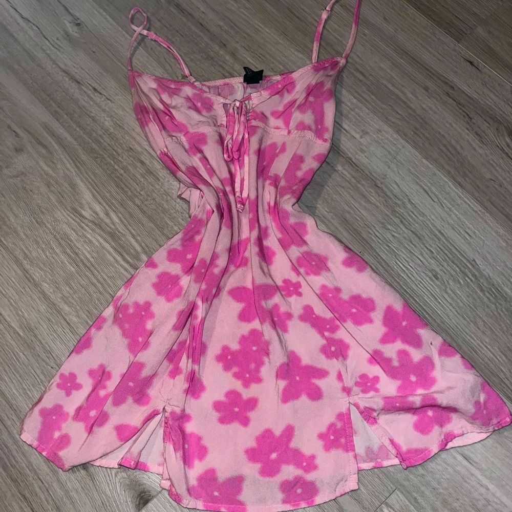 Mini pink/floral dress